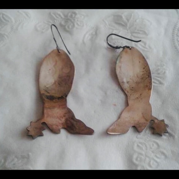 Vintage Boots & Spurs Native American Sterling Earrings - Picture 4 of 5